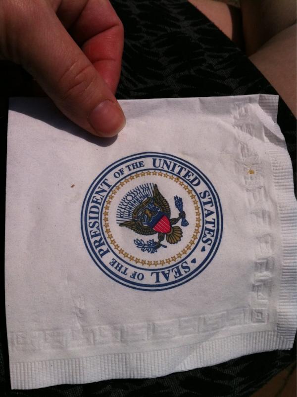 leannekb's tweet image. Even the napkins are branded! #AtTheWH #pap2