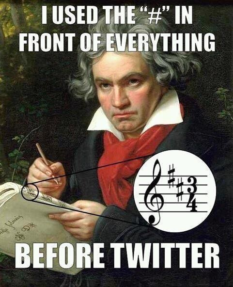 kickassical's tweet image. Beethoven. Using hashtags since 1795.