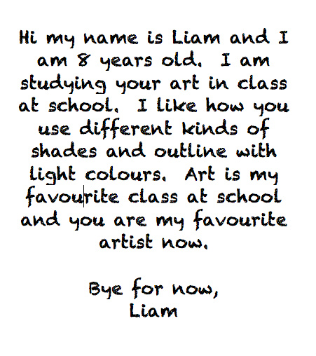 Isn't this note to Ted so sweet?