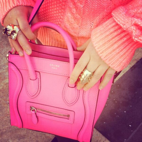 happyhourmom's tweet image. Lots o' neon with Celine in NYC #dailyglam