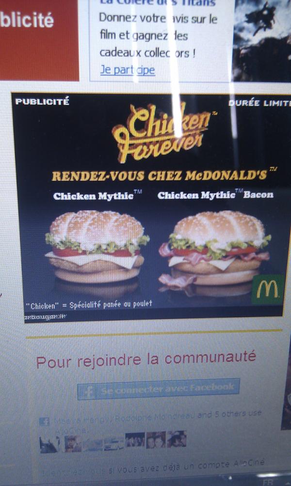 Flow_MCH's tweet image. Je ne vis plus en France, c&apos;est de la torture... #pubsinternet #mcdo