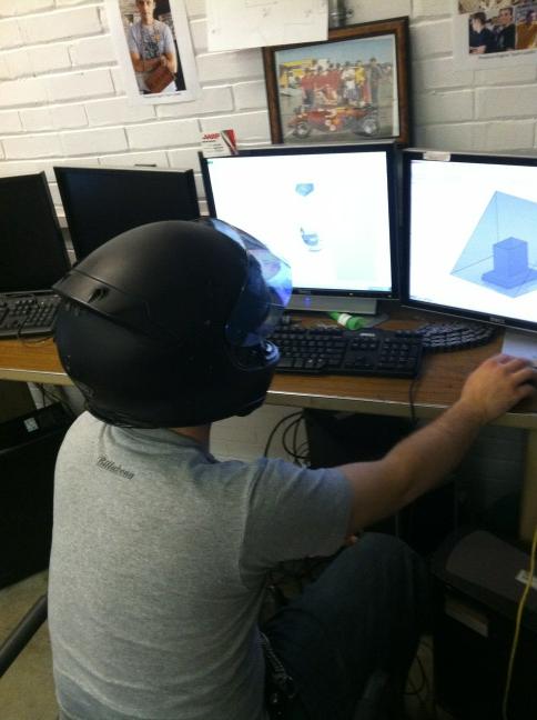 CycloneRacingUS's tweet photo. Safety first when doing cost report! http://t.co/xE9zb8Pu