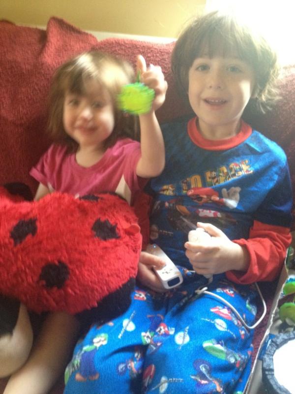 kampfire's tweet image. Tj got someone to keep him company while playing video games.