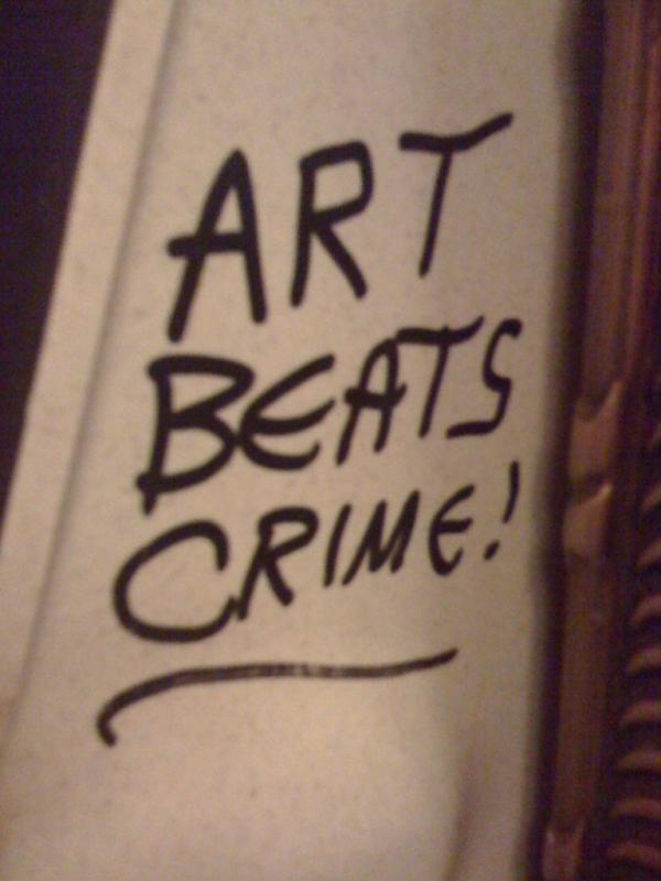 CBoland's tweet image. Art beats crime