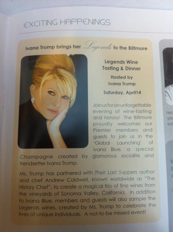 ivanawine's tweet photo. Biltmore Event April 14! Check out their Food & Wine Magazine! http://t.co/x5TrjYdW