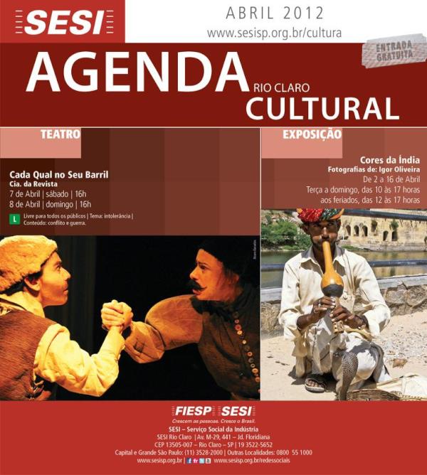 ACESSEM NO FACE SESI RIO CLARO E VEJAM NOSSA PROGRAMAÇÃO DESTE FINAL DE SEMANA