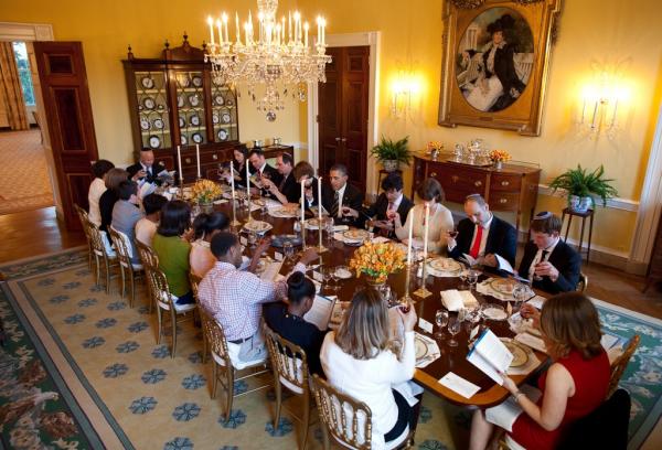 MichelleObama's tweet photo. The Obamas hosted the fourth annual Passover Seder at the White House last night: http://t.co/ijEYSrUs
