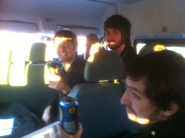 antomillar's tweet photo. @TheStines on the bus to Leeds! Should be a good one tonight in O'neill's! Let's have it! http://t.co/QYGfnof