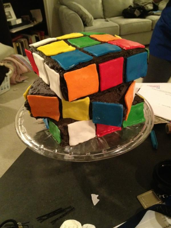 avejosh's tweet image. Rubiks cube cake! #weekendproject2 w/ @EriMich9 &amp; #twitterlessNia