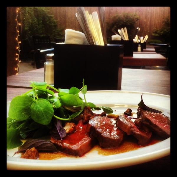 RBartlow's tweet photo. Slow roasted lamb loin, pea shoots, piquillos @nycfrancesca
#2inductionburnersnocirculatornotweezersnobullshit http://t.co/ISTZOaL3