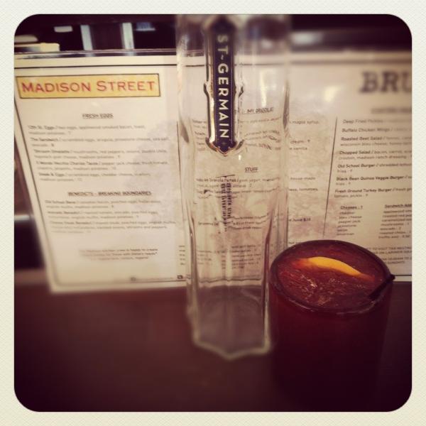 Come sit on the patio <a href="/MadisonStreetCO/">Madison Street</a> and try our new St. Germain Sangria. Delicious! Get a carafe or a glass. Cheers