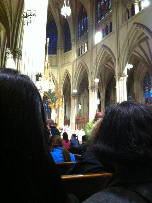 DanBartels's tweet photo. Celebrating Easter at St. Patrick's http://t.co/PzM5aKuY