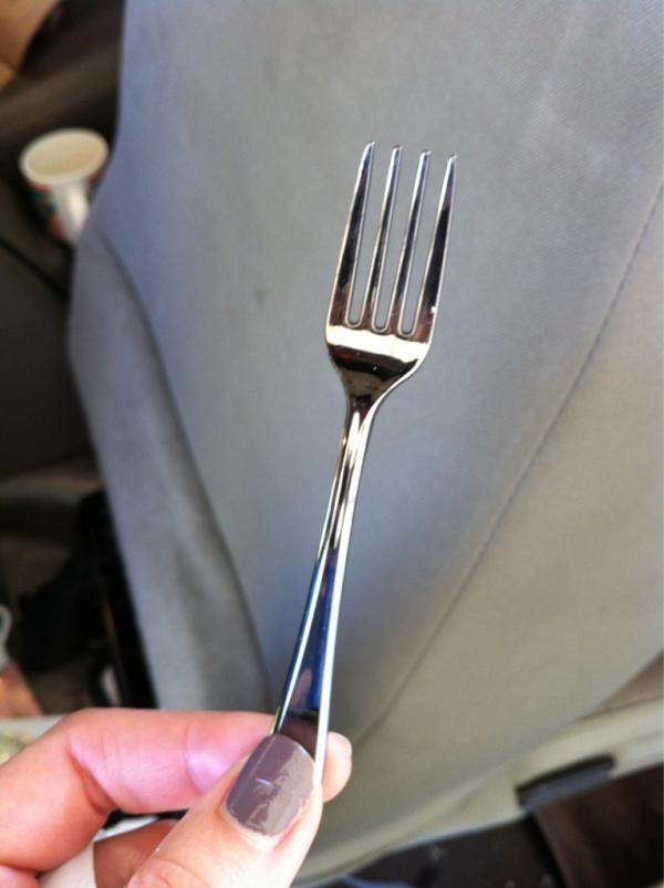 eleanorhilley's tweet image. I will now start a series of tweets documenting obscure findings while cleaning out my Jeep. First off- #tinyfork