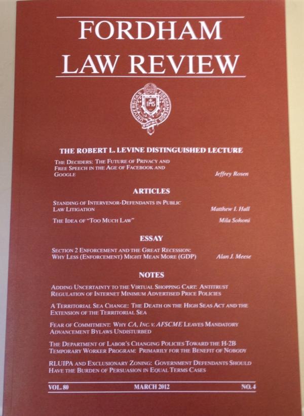 FordhamLRev's tweet image. The March book has arrived!