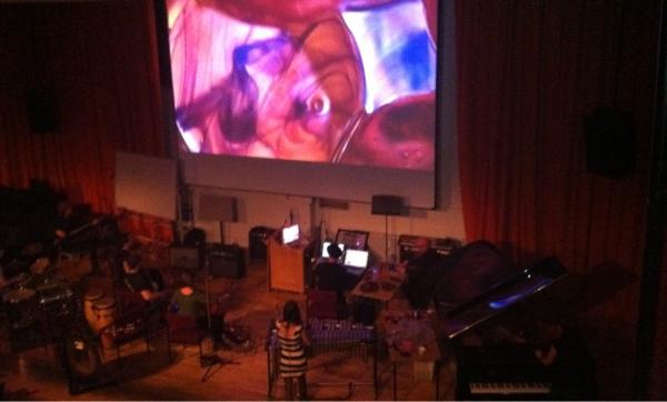 StoryLab_ARU's tweet image. live film inspired improv by @jd_e and the Mechanical and Electroacoustic Music Ensemble - fabulous! #code2012