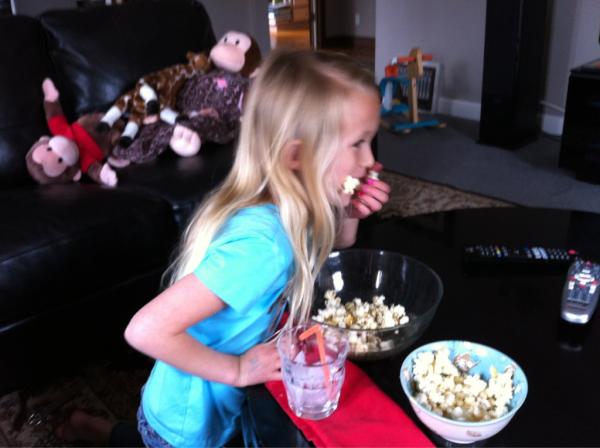 My kid prefers classic butter flavor over Parmesan-butter  in our popcorn taste test. #springbreakwithkids