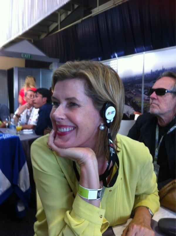 FranklinGillian's tweet photo. @DeborahThomas10 loved spending time with you at the grand Prix, glamorous as ever! http://t.co/CtZiMYeg