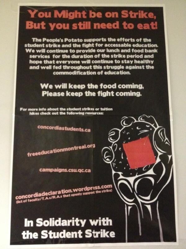 rushmew's tweet image. Awesome People's Potato solidarity statement! #Concordia #custrike #ggi