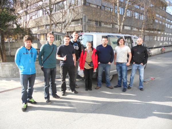 TEDUSAR's tweet photo. Tuesday, 27.03.2012, we left Graz and set out towards Magdeburg, Germany. 8 Members and 1 robot together in 1 big van. http://t.co/I33mmfAI