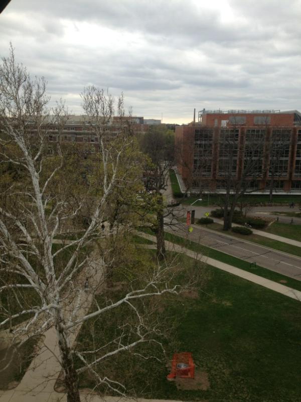 Just chillin' in Beaumont Tower. No big deal.