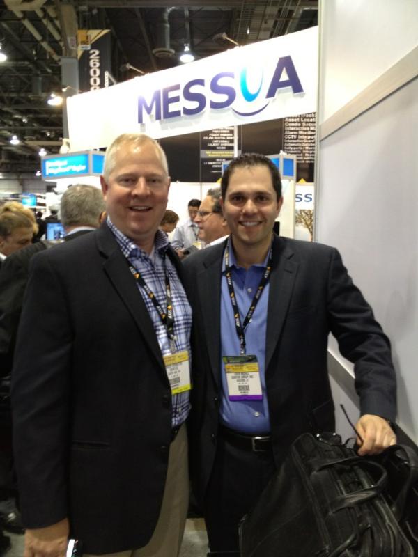 identivinc's tweet photo. Roger Hornsta of @IDTransponders and @LouisModell pose for a pic at the Hirsch Identive #ISCW12 booth. #INVE http://t.co/c2b2ADHa