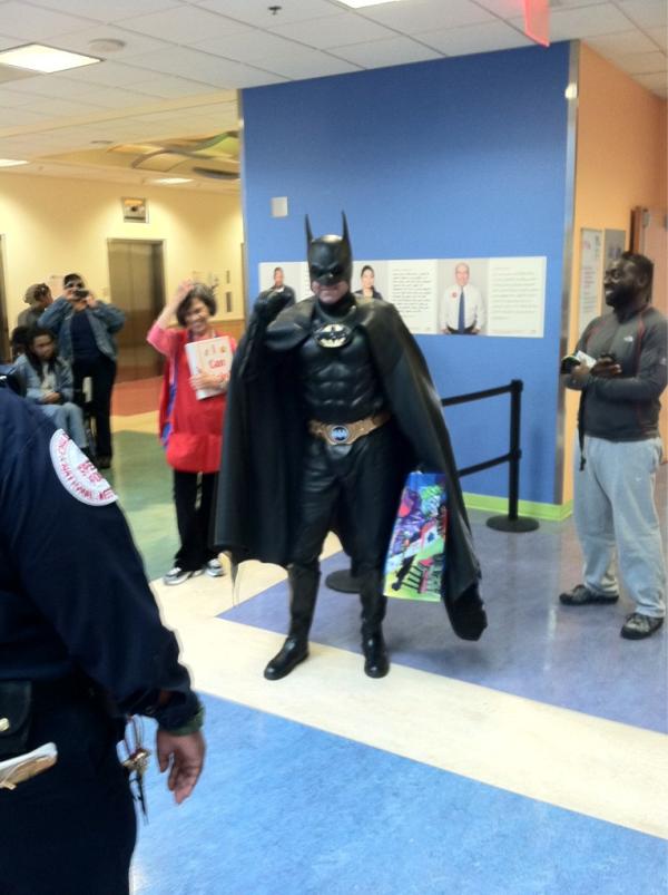 omarexception's tweet photo. Met the batman who got pulled over this week. http://t.co/WgkYDRKu