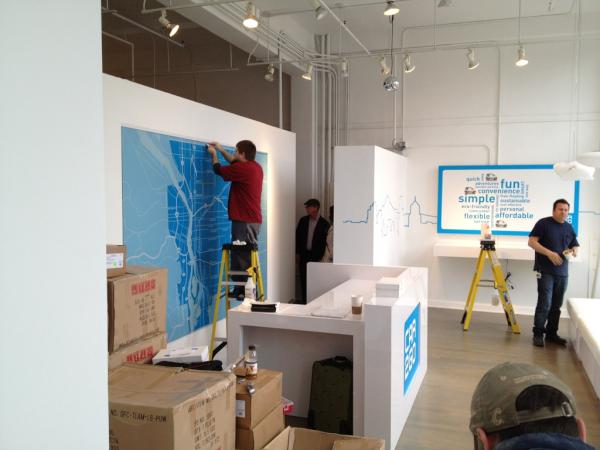 mosographics's tweet image. Sticking sticky things on walls and windows. #car2go #pdx