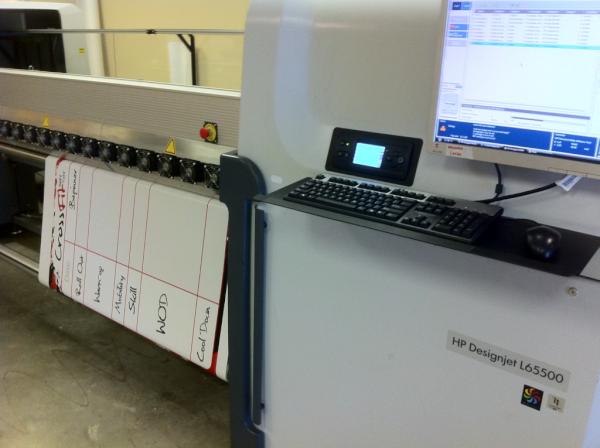 SignsRX's tweet image. Up Next on our NEW HP latex printer @CFSurfCity WOD boards! #crossfit