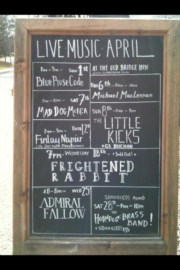 <a href="/oldbridgeinn/">The Old Bridge Inn</a> Aviemore is where it's at in April!