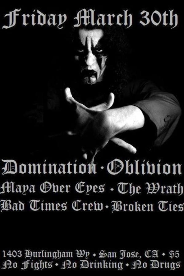 thewrath666's tweet photo. Tomorrow San Jose!!! Come out and bang your head with us and hit that fucking pit for @tacomaoblivion http://t.co/j9RylhPH