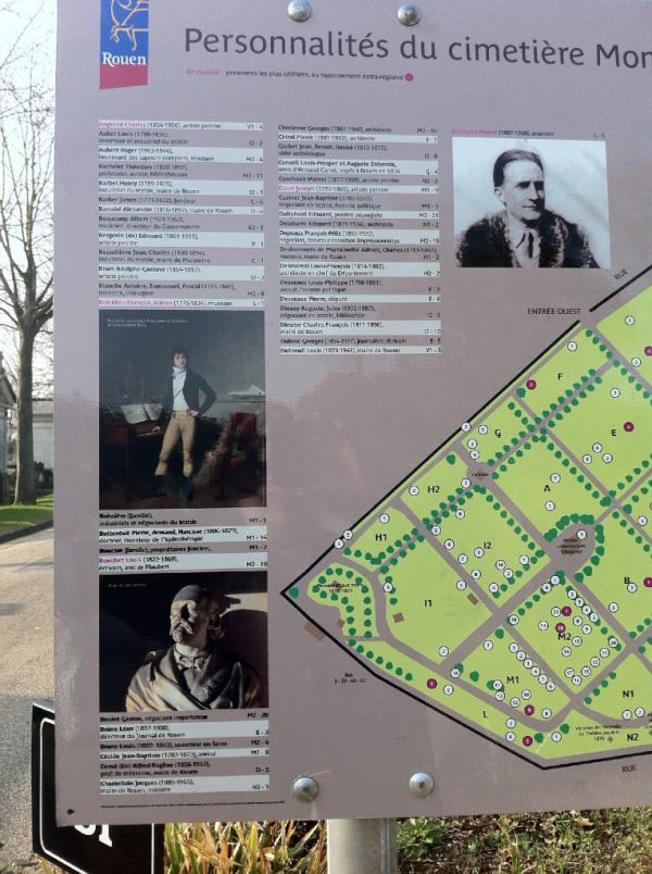 GPRouen's tweet photo. Panneaux  110 personnalités du cimetière Monumental : inaug. le 9 mai prochain, 11h, en présence de V. Fourneyron. http://t.co/IqQlpGpu