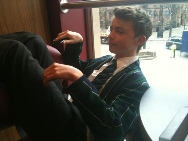 James_Marsh_'s tweet photo. Sitting like an idiot in maccies #lol http://t.co/Ln9N4cQx