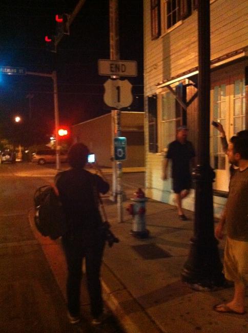 normanvanaken's tweet image. #Pennydelosantos At the End of the Road last night...and, and as ever... taking note... for all. #MileZero #KeyWest