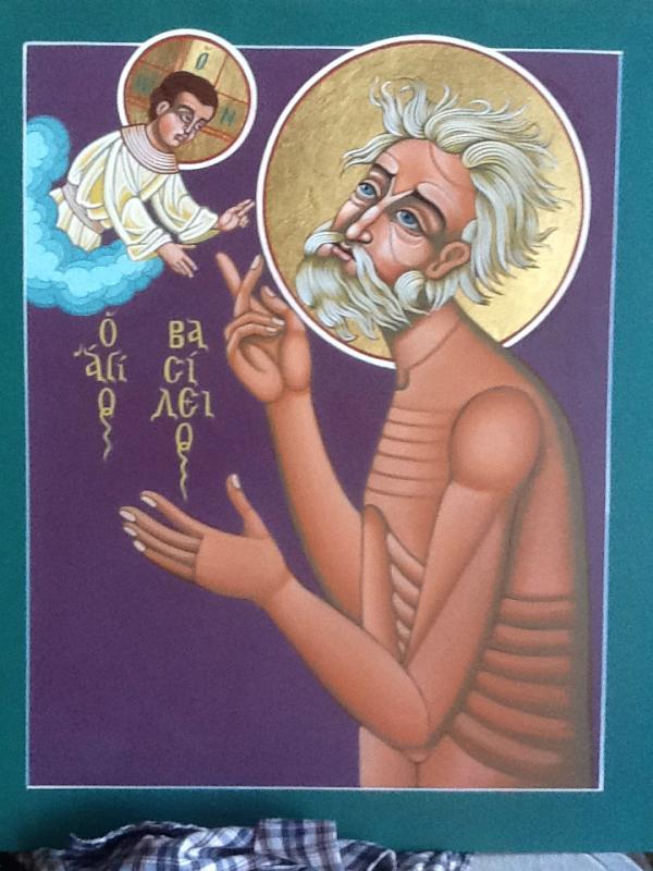I went to a little Russian church in ABQ as I began to paint. They named me Vasily and my love for him began then...