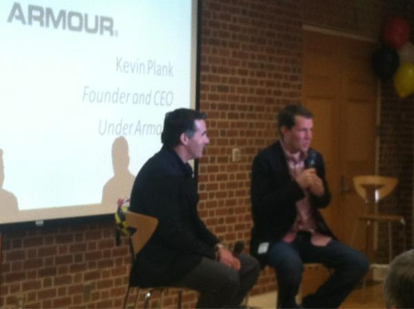 StartupAmerica's tweet photo. Kevin Plank, UMD grad, tells his entrepreneurial story #startupmd http://t.co/Gt47gyZH