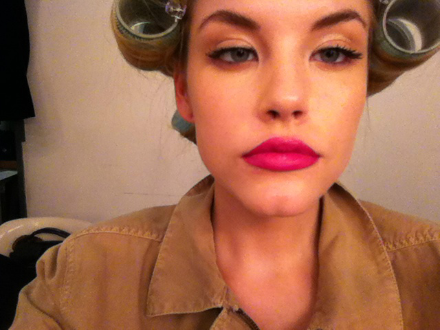 who really cares, i wear curlers in my hairs? shooting milano! http://t.co/FtuuZjIj