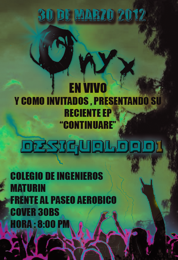 0nyxrock's tweet photo. HOY nos presentaremos junto a @Desigualdad1 en el COLEGIO DE ING. Maturin.Prohibido pelarselo! #AreUReady2Rock? http://t.co/fDossw7J