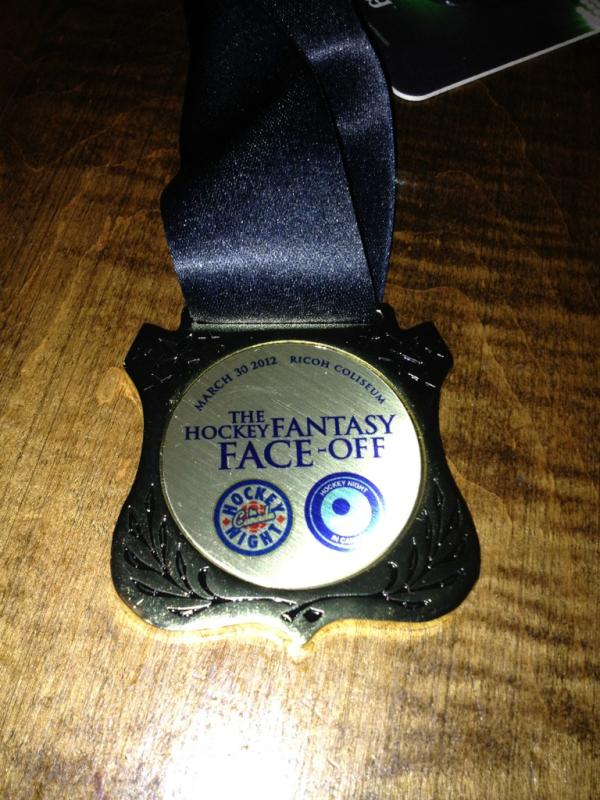 Andrewmckinlay's tweet photo. @KellyHrudyHNIC how's that silver medal tasting? I would imagine quite bitter. Our gold feels good. http://t.co/paSwqTwQ