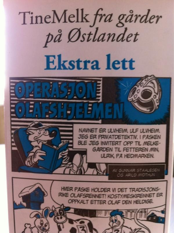 MatsFS's tweet image. Påskekrimmen på melkekartongen er ekstra lett i år!