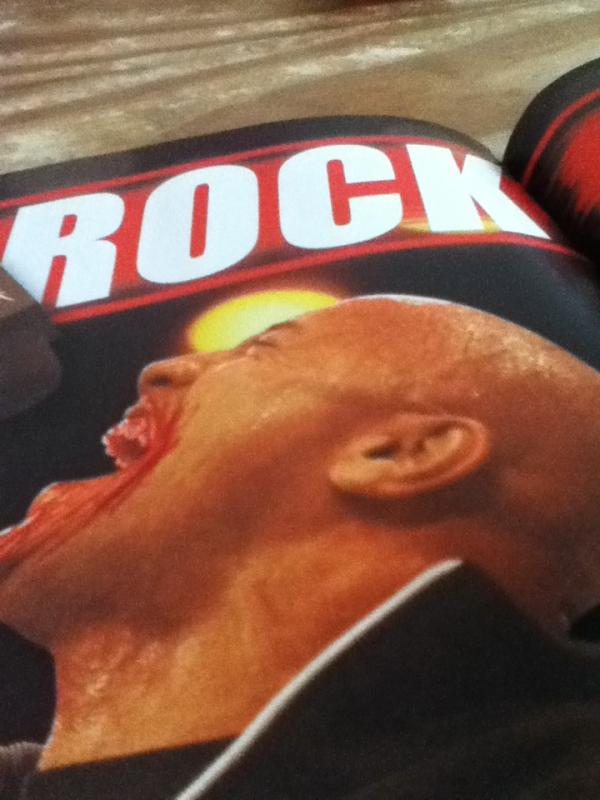 messi601's tweet photo. @TheRock just made few a few adjustments in this picture To show you what your going to look like after wrestle mania http://t.co/ty7sMlFg