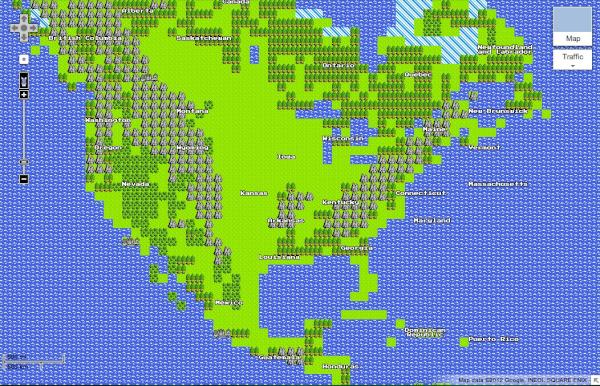 Ballroombaby's tweet photo. Google Maps "Quest mode", an early April Fools' prank: http://t.co/UDYvg4Pj