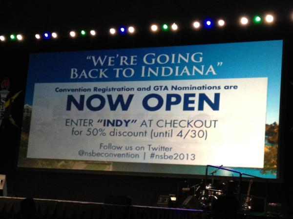 50% off registration if you register by 4/30. Use the code 'INDY' #nsbe2013