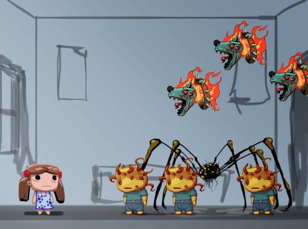 bugmeyer's tweet photo. #molyjam2012 Team "Beer Claw" working on a game where your only weapon is the pause button. http://t.co/gw1XegQ2