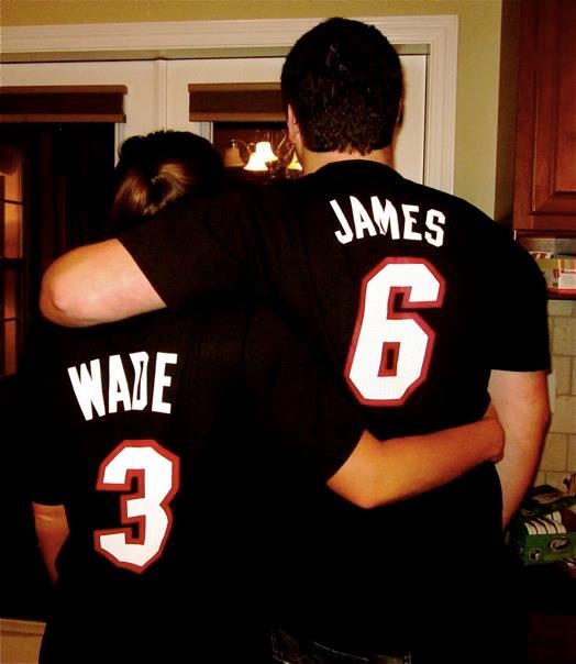 whipgame09's tweet photo. @kingjames what do you think about me and my girl wearing this to the bars on Miami heat game nights? Let's go Heat! http://t.co/60eO30g4