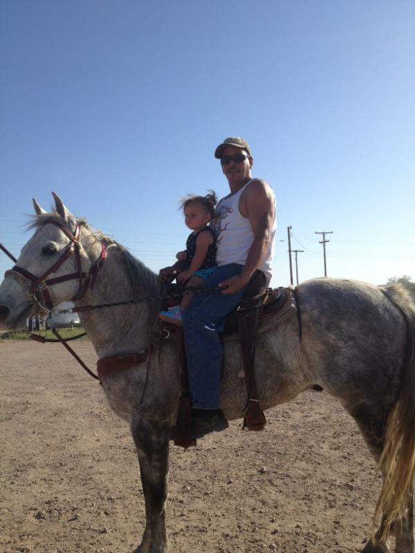 Dad and heaven riding sam