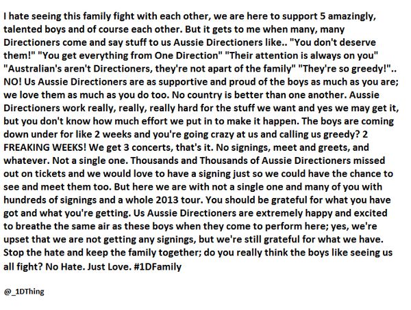 tarrahjohnson's tweet photo. Directioners, take the time to read this. #1DFamily ♥ http://t.co/M1QLE5yt