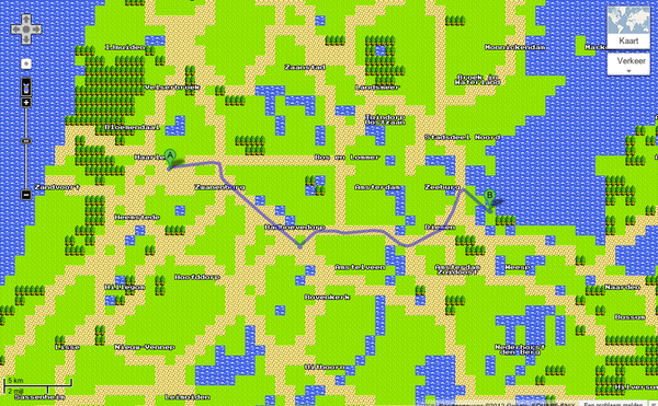 sebvandijk's tweet image. Ah zo moet ik naar @edwinrozendal rijden, duidelijk! #googlempas #8bit