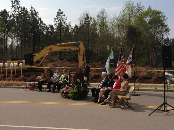 <a href="/MayorWeinbrecht/">Harold Weinbrecht</a> welcomes all to groundbreaking ceremony for #Cary's Fire Station 8.