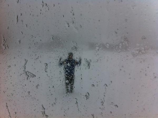 MatsFS's tweet image. Joggetur i påskeværet! #hytta