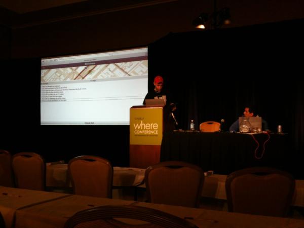 AmyNiessen's tweet photo. @AL_Laframboise showing the finished mobile app #whereconf #esri http://t.co/riwJi3Xw